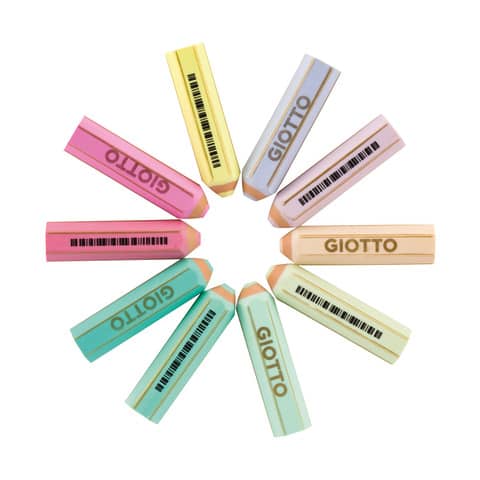 Espositore 40 gomme Giotto Happy Gomma colori assortiti pastello F234000
